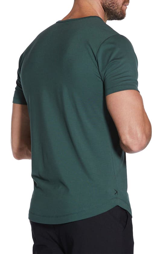 Cuts Trim Fit Crewneck Cotton Blend T-shirt In Bonsai