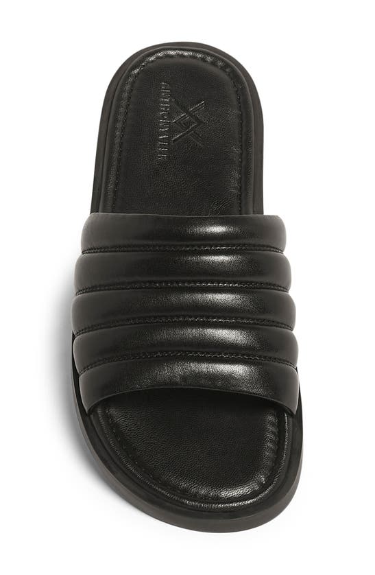 Shop Anthony Veer Key West Leather Slide Sandal In Black