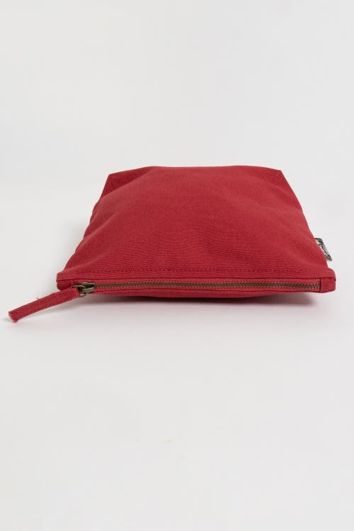 Shop Terra Thread Organic Cotton Makeup Bag In Ruby Red