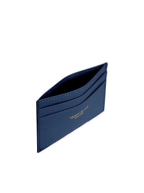 Shop Teddy Blake Cardholder Stampato In Blue Jeans