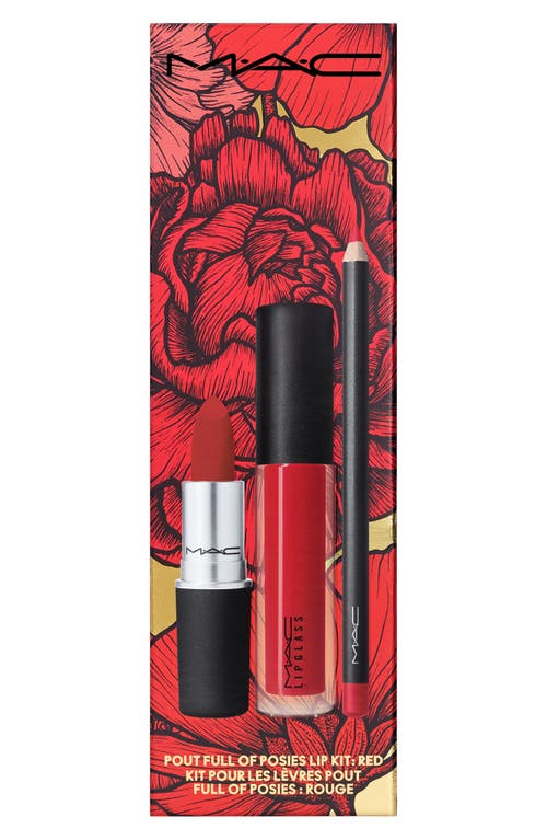 Mac Cosmetics Lip Kit 3-piece Set (nordstrom Exclusive) $73 Value In Ruby Woo