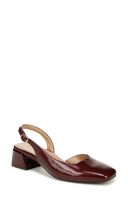 Naturalizer Jayla Slingback Pumps In Cranberry Red Faux Leather