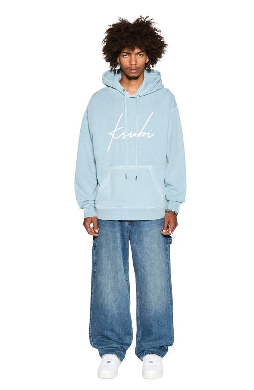 Shop Ksubi Skript Biggie Oversize Hoodie In Blue