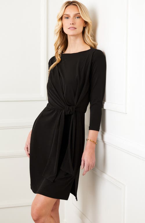 Shop Karen Kane Tie Waist Jersey Dress In Black