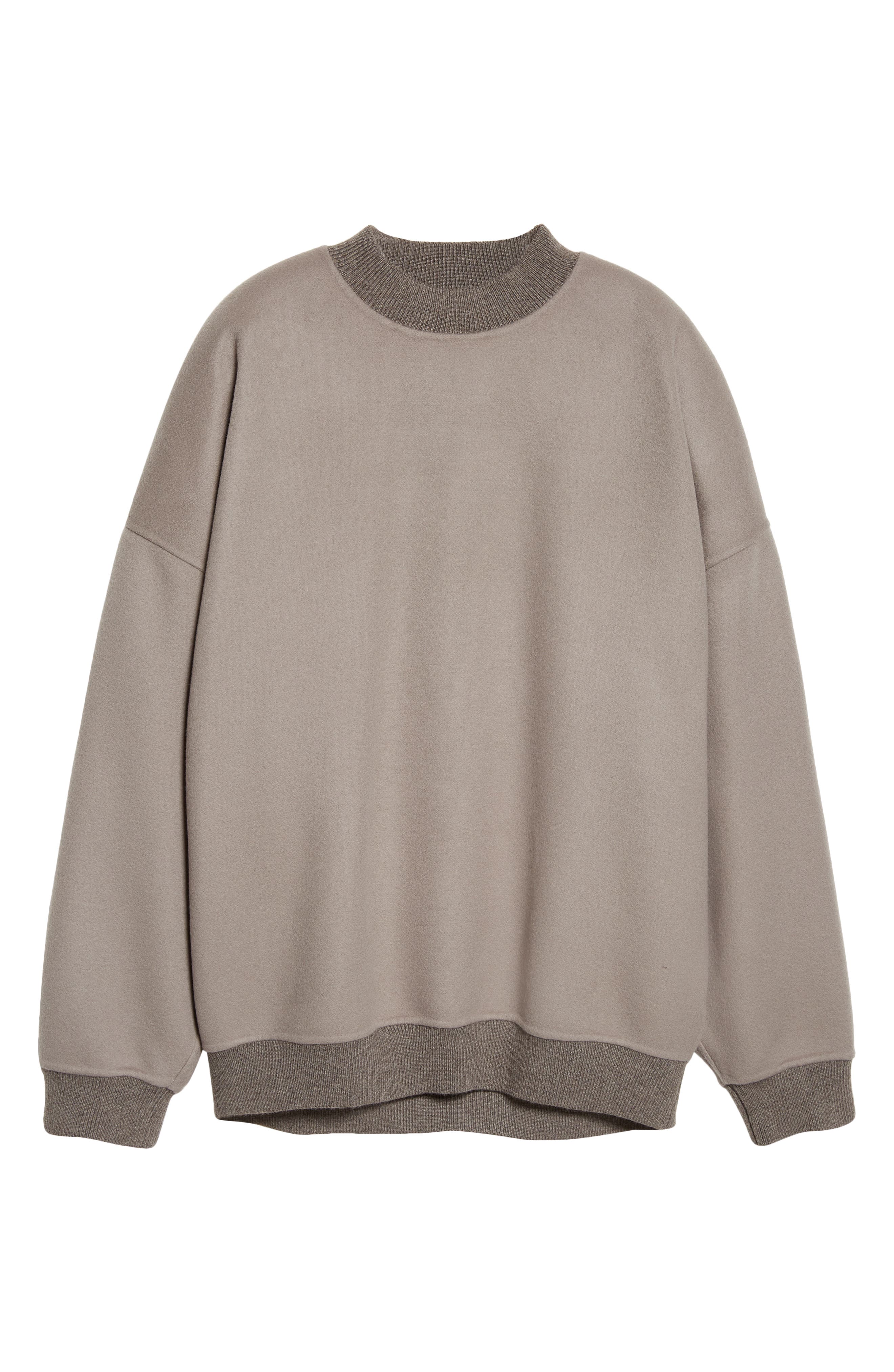 Fear of God External Virgin Wool u0026 Cashmere Crewneck Sweatshirt in Dusty  Concrete | Smart Closet