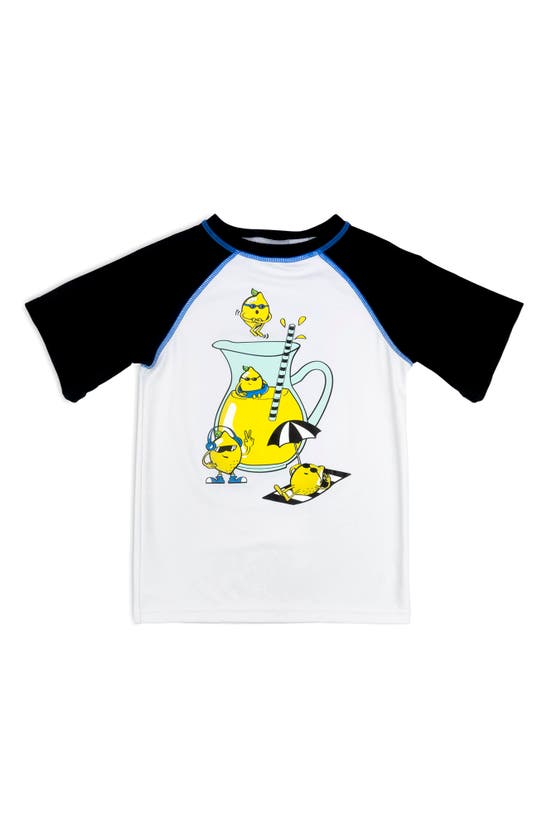 Appaman Kids' Little Boy's & Boy's Lemonade Rashguard Swim T-shirt In Black