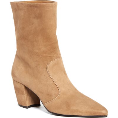Prada Crescent Heel Bootie, Brown