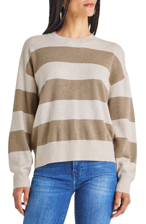 Shop Splendid Livy Stripe Sweater In Oat Stripe