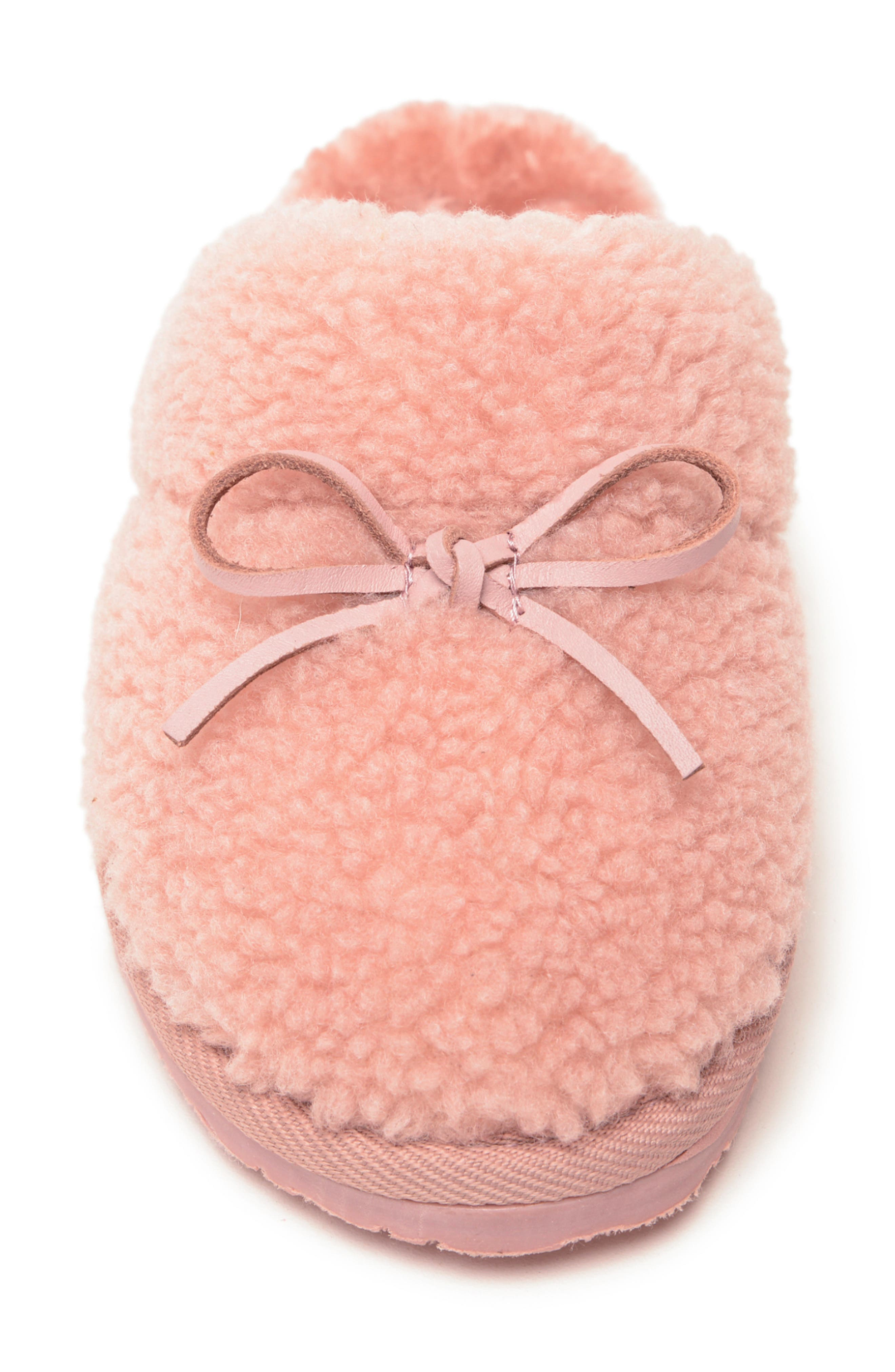 flurry scuff faux fur slipper minnetonka