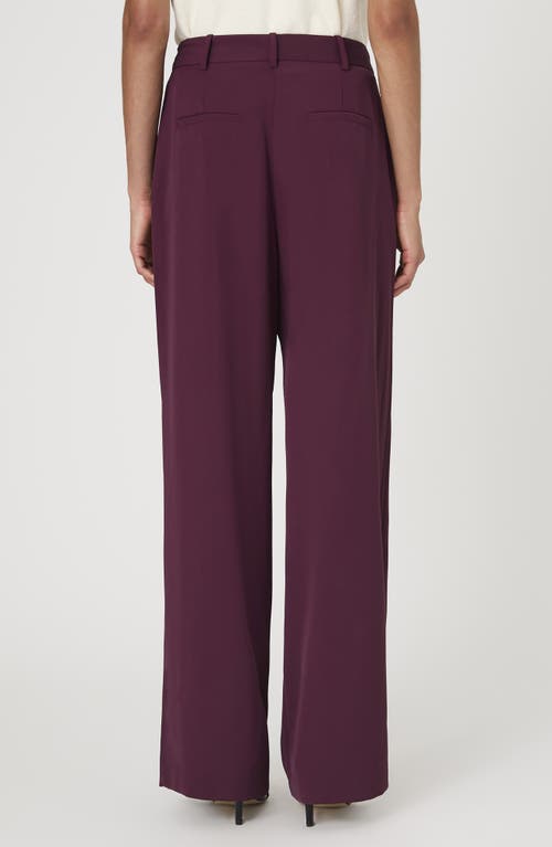 Shop French Connection Harrie Wide Leg Suiting Pants In Burgundy Red