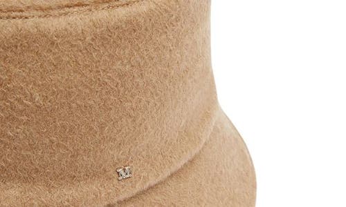 Max Mara Reversible Teddy Fabric And Camel Colour Hat In Camel