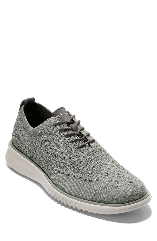 Cole Haan 2.zerogrand Stitchlite Water Resistant Wingtip In Shadow Twisted Knit