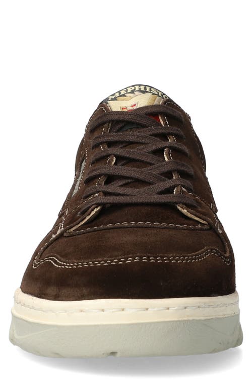 Mephisto Marius Suede Sneaker In Dark Brown