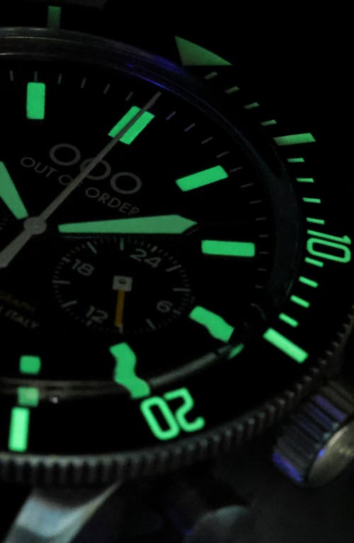 Out Of Order Pilot Cronografo Chronograph Silicone Strap Watch, 43mm In Red