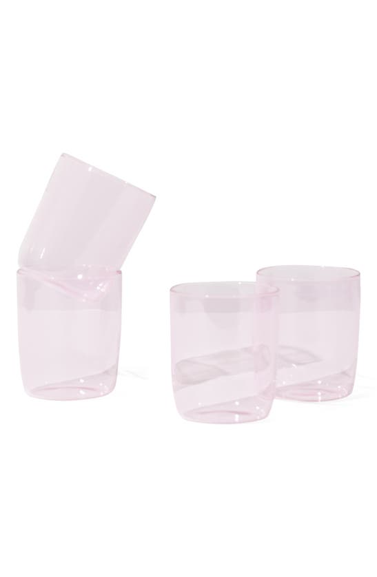 Shop House Of Nunu Set Of 4 Belly Tumblers In Pink