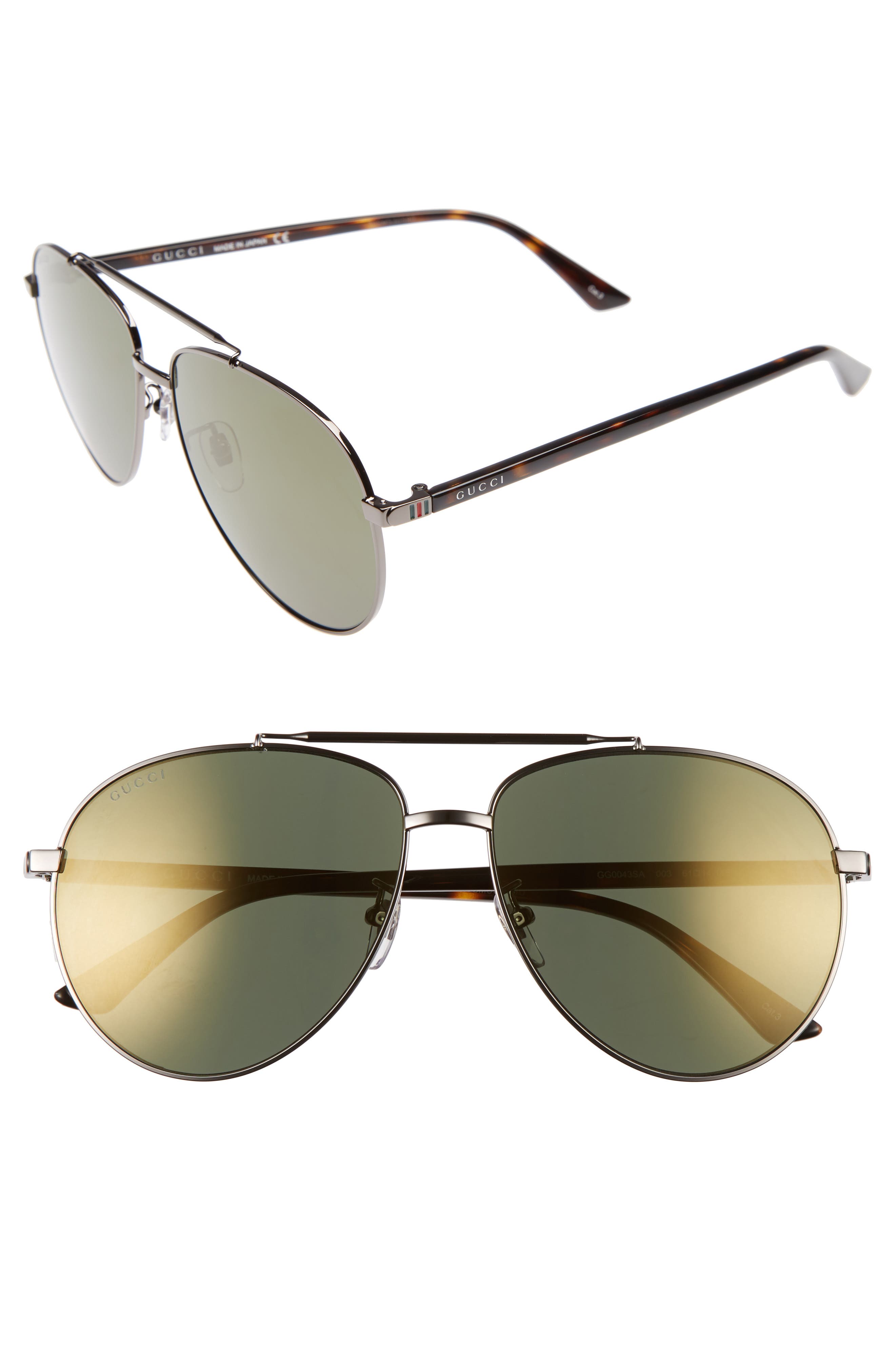 gucci 61mm aviator optical frames