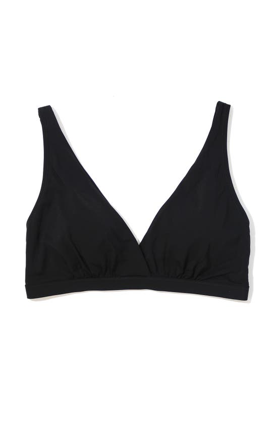 Hanky Panky V-front Plunge Bikini Top In Black