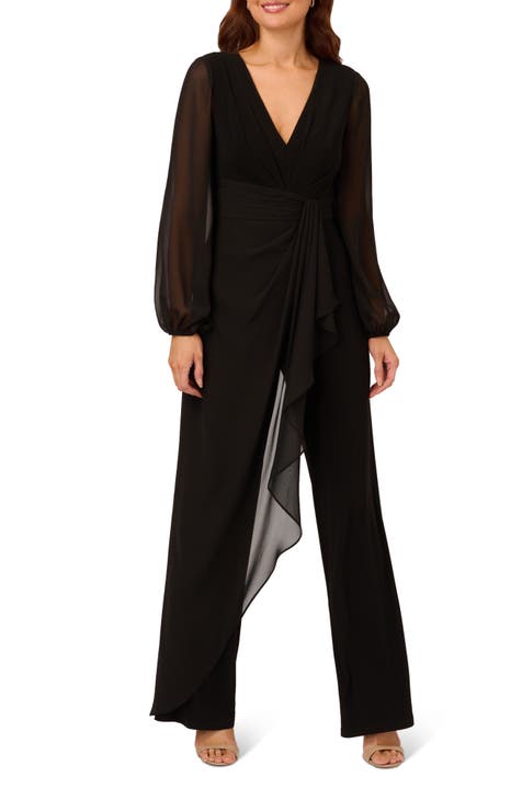 Chiffon & Jersey Jumpsuit (Regular & Plus Size)