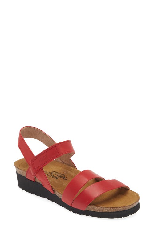 'Kayla' Sandal in Kiss Red Leather