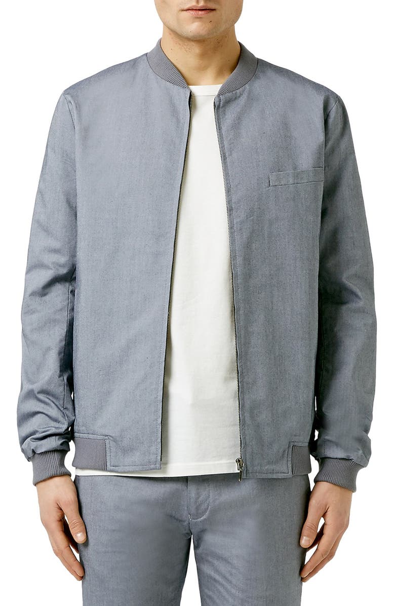 Topman Co-Ord Collection Chambray Bomber Jacket | Nordstrom