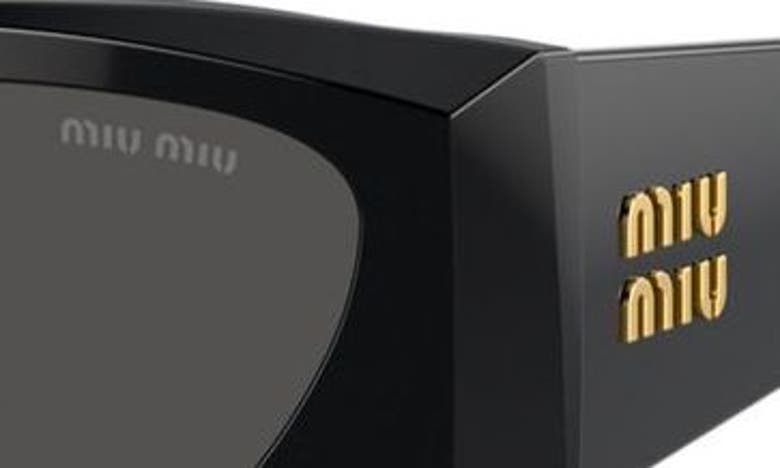 Miu Miu Mu 06ys Monochrome Acetate Cat-eye Sunglasses In Black