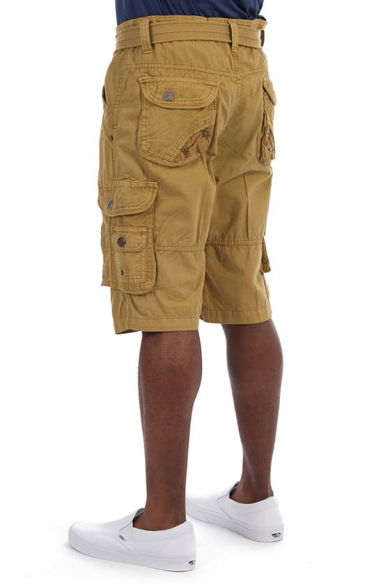 X-ray Belted Bermuda Cargo Shorts In New Khaki