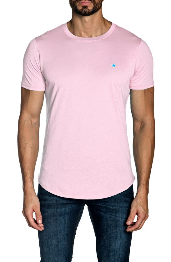 Jared Lang Short Sleeve Cotton T-shirt In Pink
