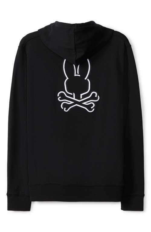 Shop Psycho Bunny Hamilton Logo Fleece Hoodie In Black