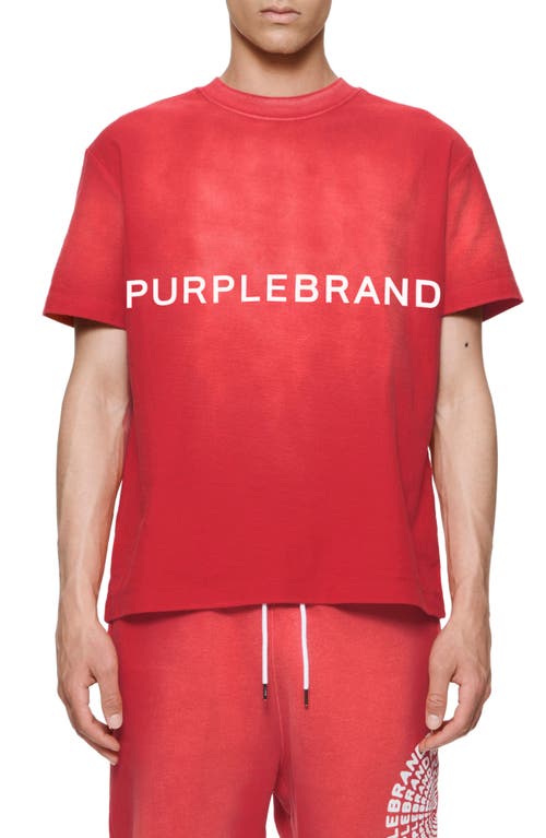 PURPLE BRAND Oversize Textured Graphic T-Shirt