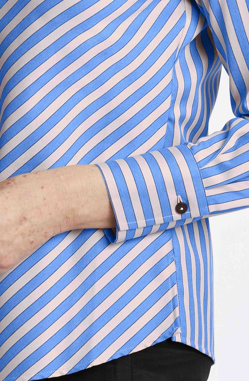 FOXCROFT FOXCROFT MARY STRIPE STRETCH BUTTON-UP SHIRT