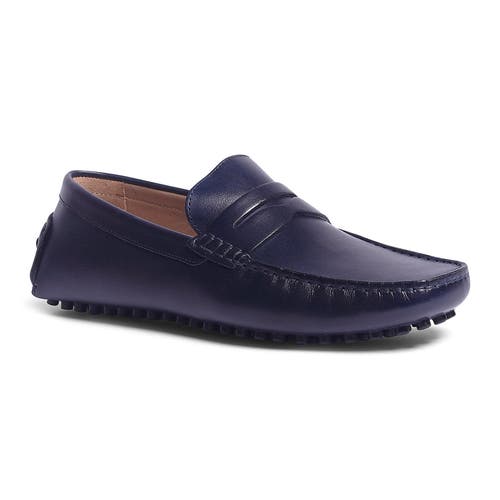 Carlos Santana Men's Ritchie Penny Driving Loafers In Navy Blue