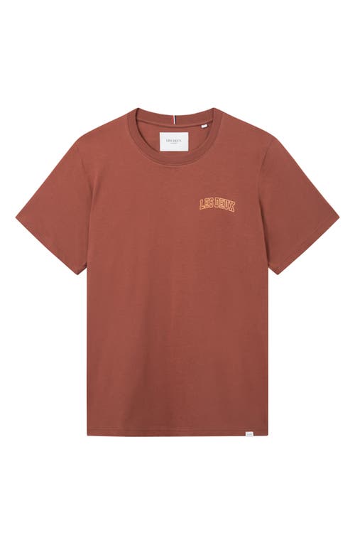 Les Deux Blake Logo T-Shirt in 655727-Sequoia/Inca Gold