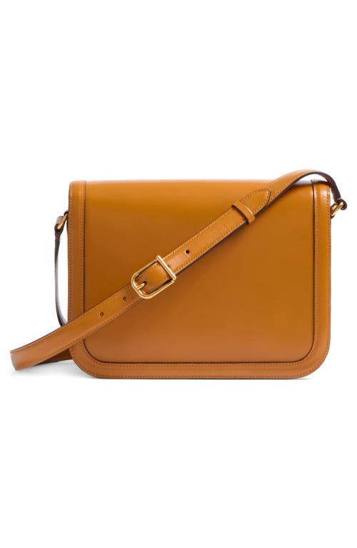 Valentino Garavani Orange Leather 9to5 Shoulder Bag In Brown
