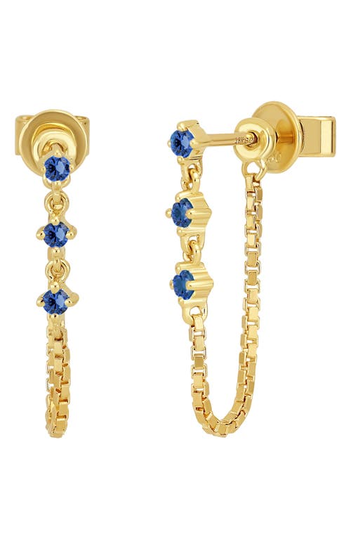 Bony Levy El Mar Chain Drop Earrings in 18K Yellow Gold - Sapphire at Nordstrom