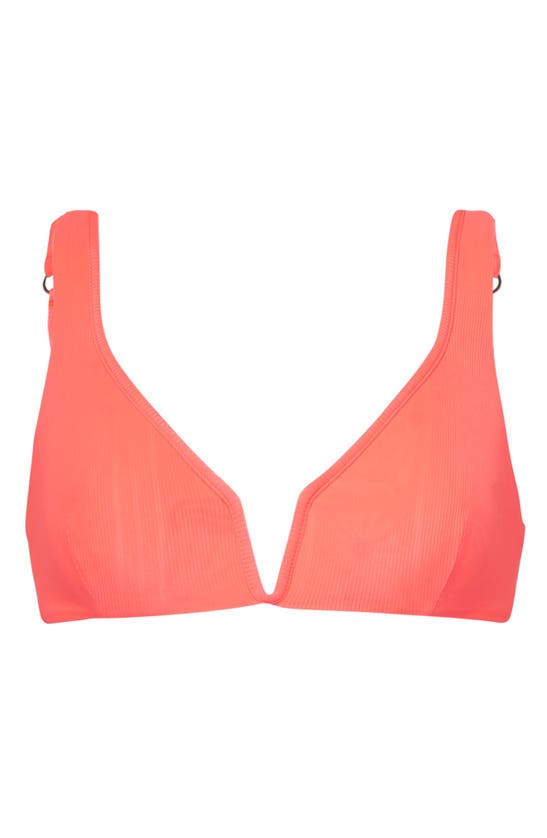 Shop Maaji Fire Coral Victoria Bikini Top In Orange