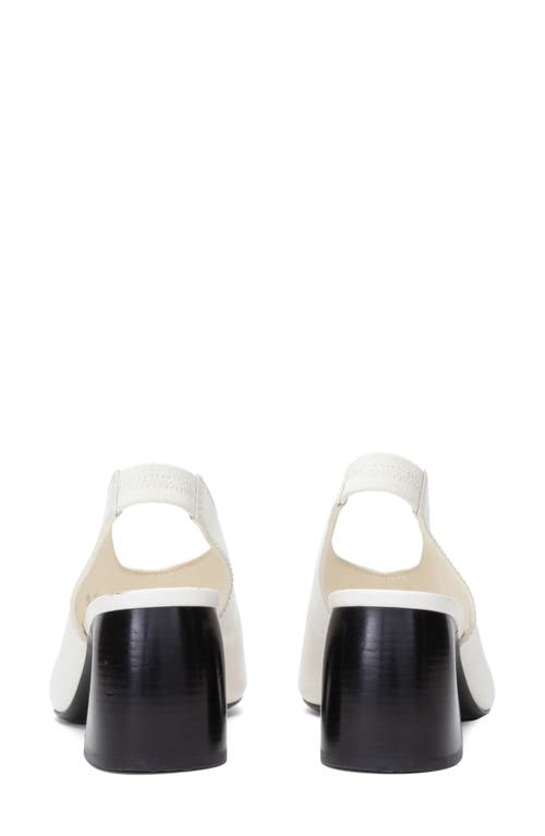 3.1 Phillip Lim Id Open Toe Slingback Crescent Heel Sandals Ant. White In Antique White