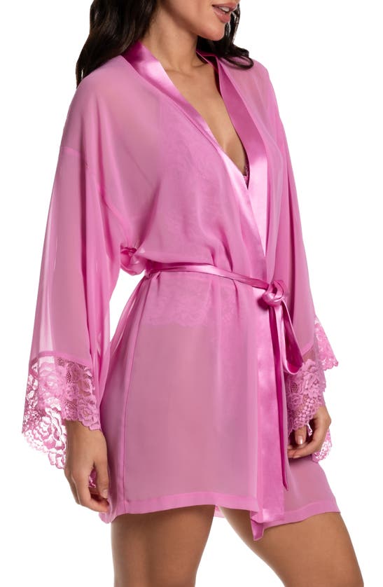 Shop In Bloom By Jonquil Juliet Lace Trim Satin Chiffon Wrap In Orchid