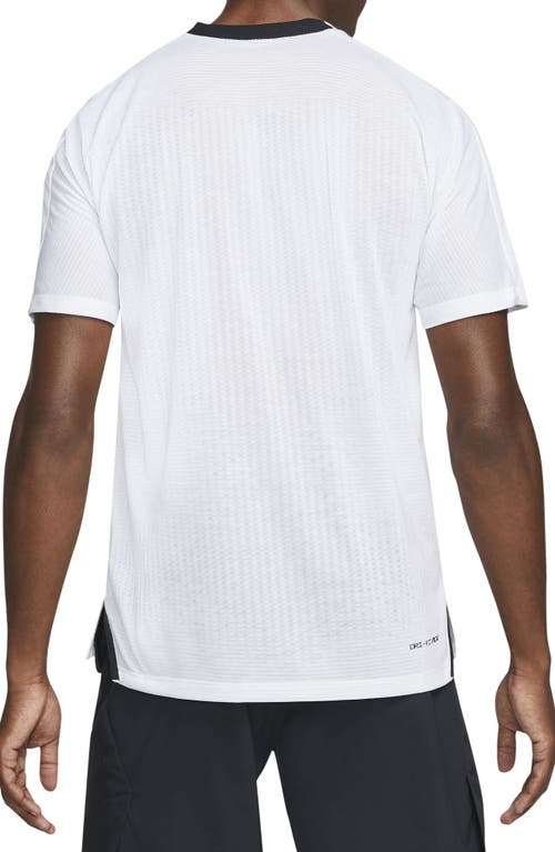 Shop Nike Pro Dri-fit Performance T-shirt In White/black