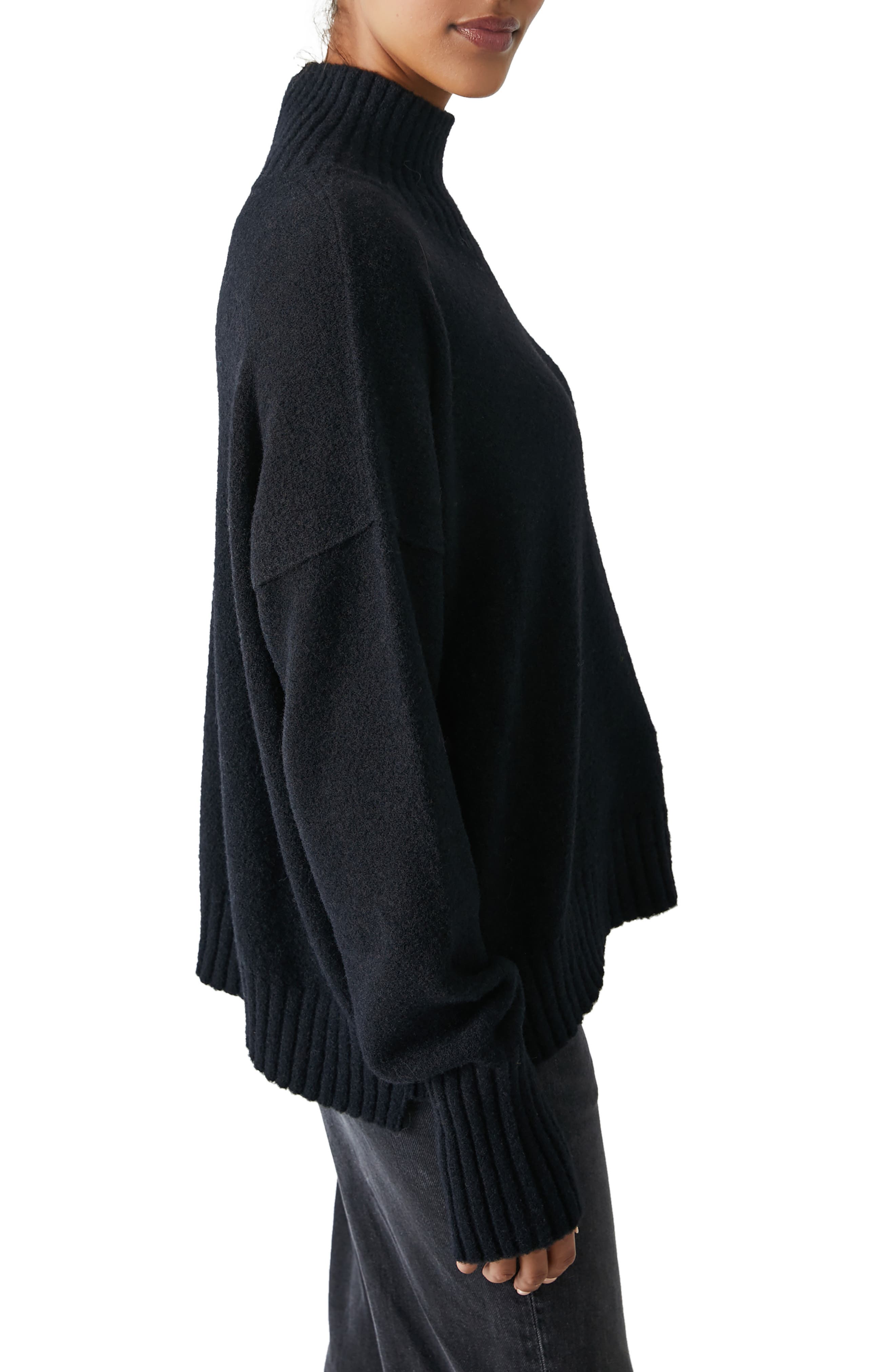 under the lights mock neck sweater | black main image 1