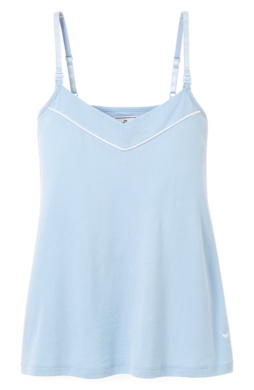 Petite Plume Luxe Pima Cotton Maternity/Nursing Camisole Periwinkle at Nordstrom,