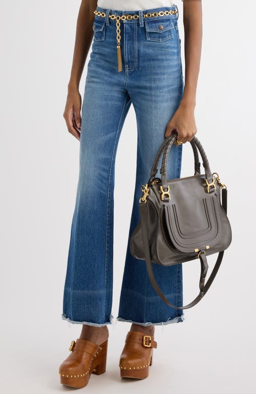 Chloé Medium Marcie Leather Satchel In 036 Flannel Grey