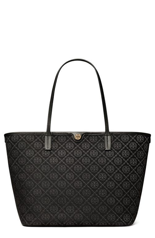 Tory Burch T Monogram Zip Tote in Black at Nordstrom