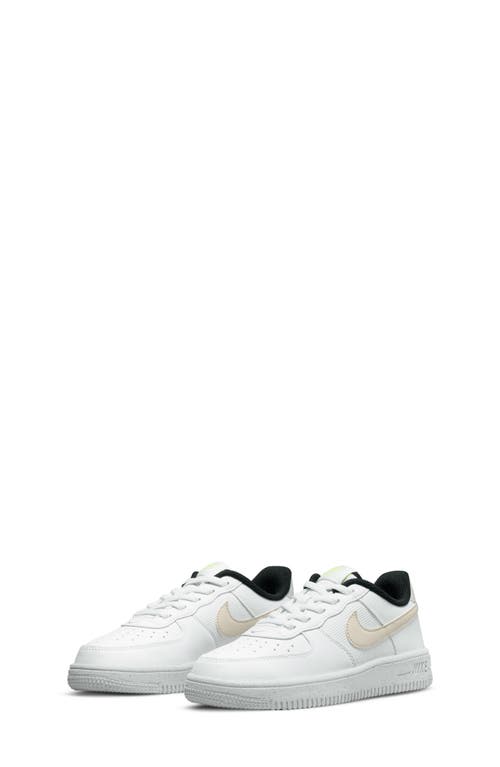 Nike Air Force 1 Sneaker in White/Volt/Black/Light Bone at Nordstrom, Size 12 M