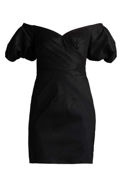 Shop Sho By Tadashi Shoji Off The Shoulder Taffeta Cocktail Dress In Black