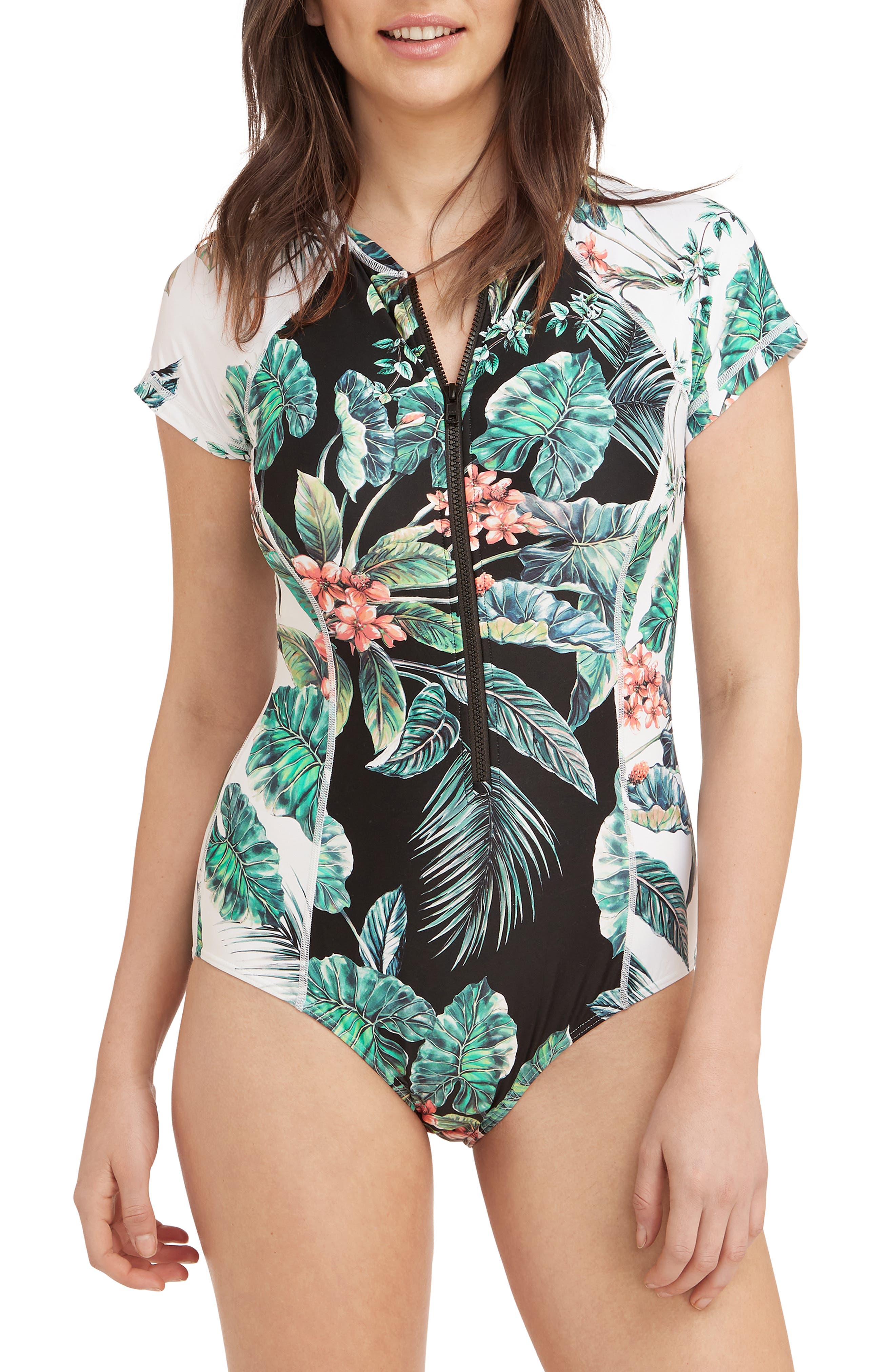 Sea Level Front Zip One Piece Swimsuit Nordstrom