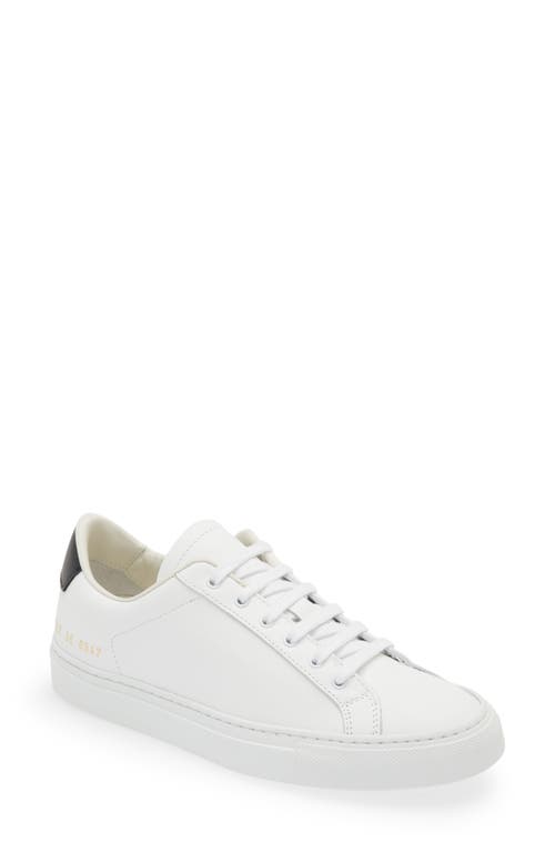 Shop Common Projects Retro Low Top Sneaker In White/black