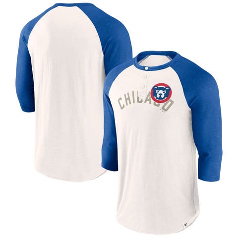 Fanatics Branded Women's Heathered Royal, White New York Mets Official Wordmark 3/4 Sleeve V-Neck T-Shirt - Heather Royal