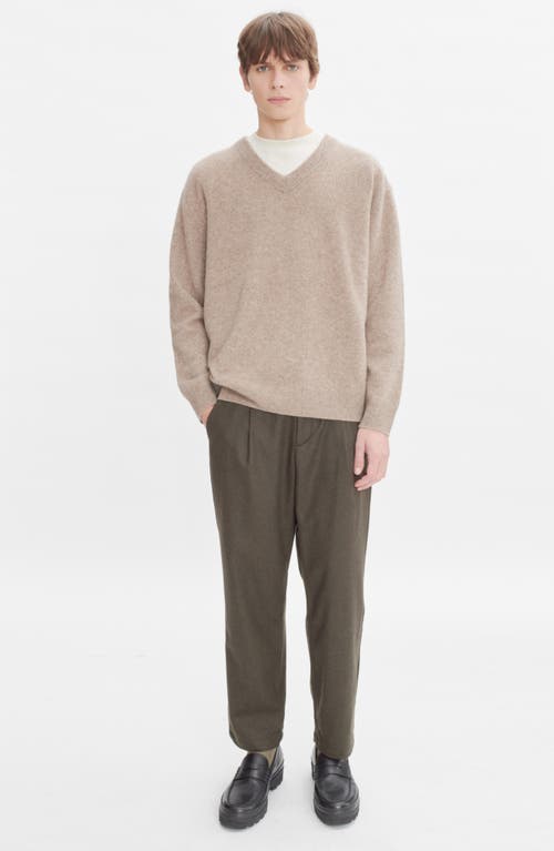 Shop Apc A.p.c. Dany Yak Hair V-neck Sweater In Mastic Chine