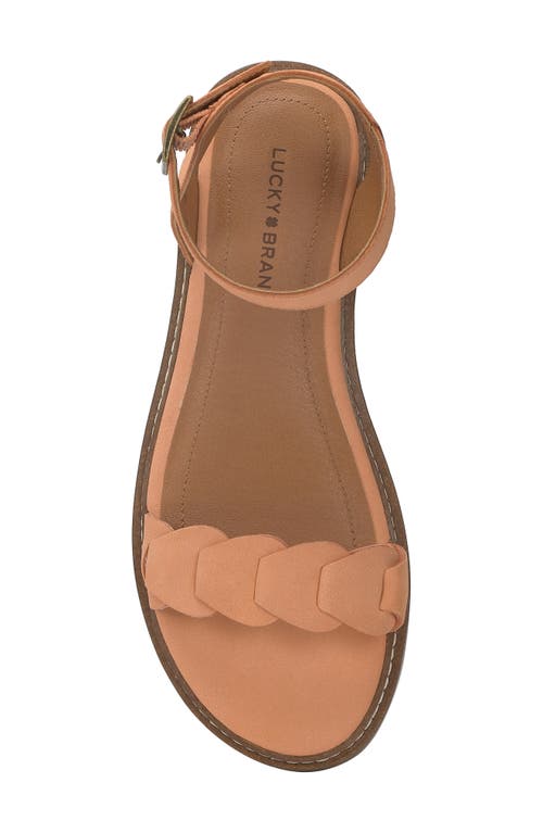 Lucky Brand Kyndall Ankle Strap Sandal In Tangerine Glanbk