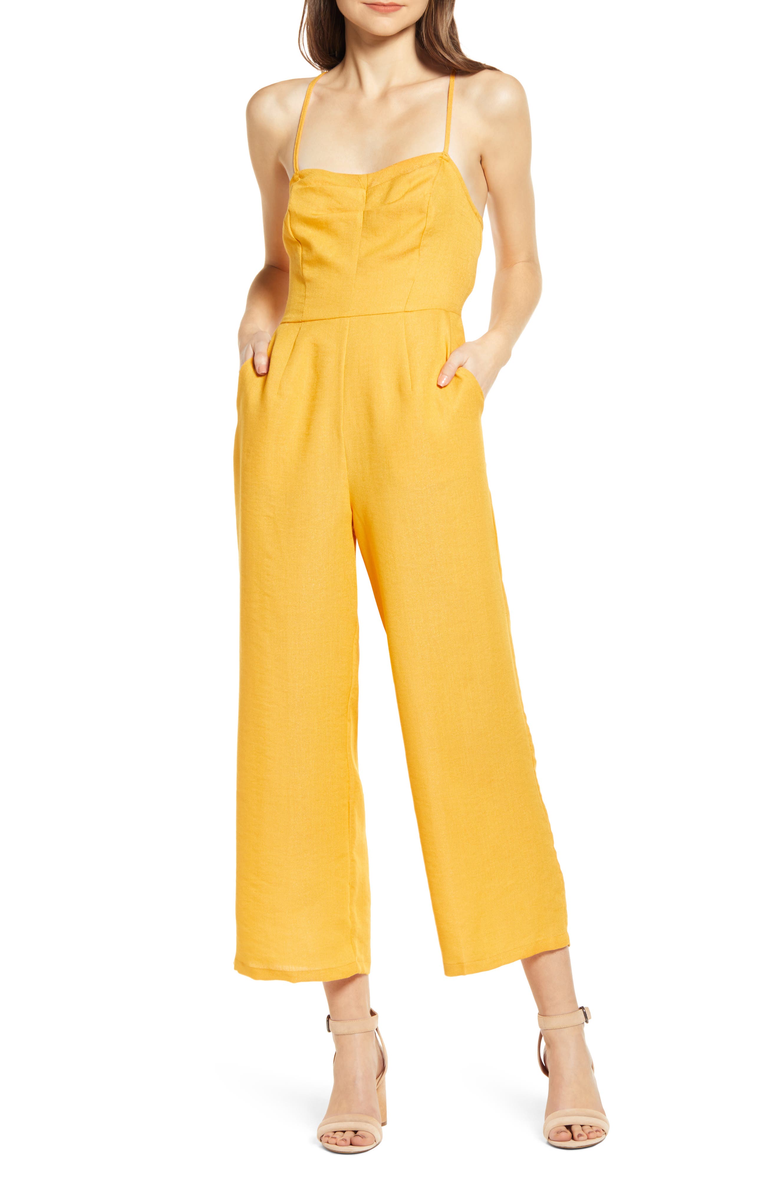 cotton blend jumpsuit